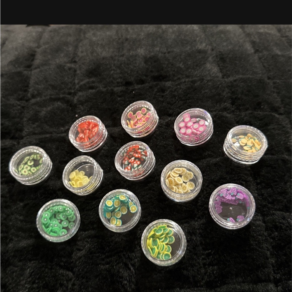Assorted Nail art fruit designs